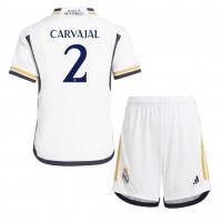 Otroški Nogometni dresi Real Madrid Daniel Carvajal #2 Domači 2023-24 Kratek Rokav (+ Kratke hlače)